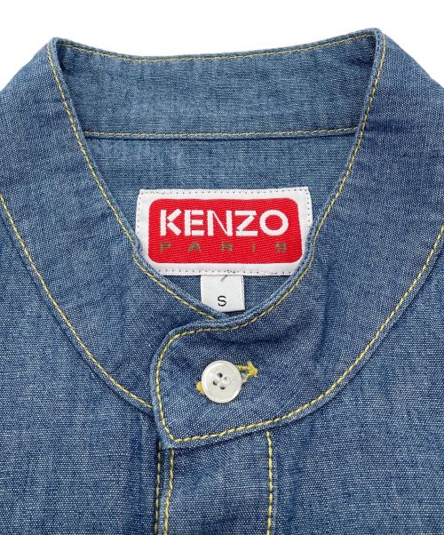 KENZO（ケンゾー）KENZO (ケンゾー) 刺繍ロゴデニムシャツ インディゴ サイズ:ｓの古着・服飾アイテム