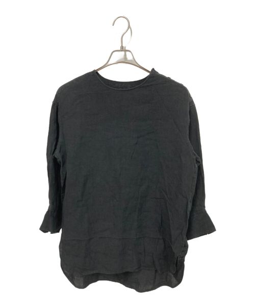 23区（ニジュウサンク）23区 (ニジュウサンク) リネンブラウス ブラック サイズ:38の古着・服飾アイテム
