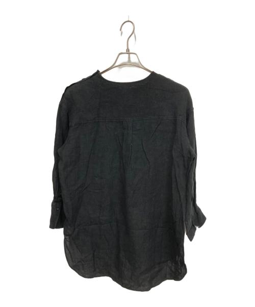 23区（ニジュウサンク）23区 (ニジュウサンク) リネンブラウス ブラック サイズ:38の古着・服飾アイテム