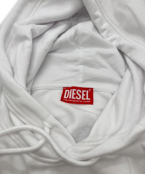 DIESEL（ディーゼル）DIESEL (ディーゼル) プルオーバープリントパーカー ホワイト サイズ:Lの古着・服飾アイテム