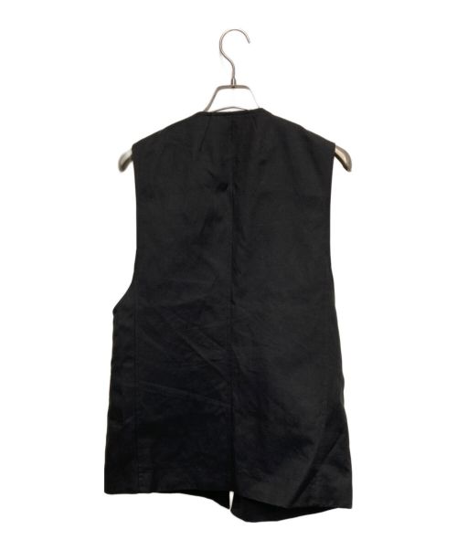 MACPHEE（マカフィー）MACPHEE (マカフィー) コットンリネンオーバーサイズベスト ブラック サイズ:Sの古着・服飾アイテム