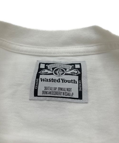 WASTED YOUTH（ウェイステッドユース）WASTED YOUTH (ウエステッド ユース) プリントTシャツ ホワイト サイズ:Lの古着・服飾アイテム