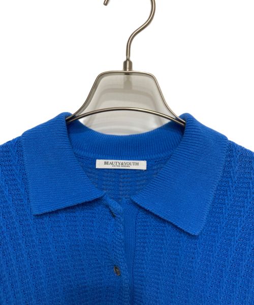 BEAUTY&YOUTH（ビューティーアンドユース）BEAUTY&YOUTH (ビューティーアンドユース) ショートスリーブ ニット ブルー サイズ:FREEの古着・服飾アイテム