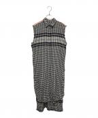 DIESELディーゼル）の古着「ノースリーブワンピース」｜ブラック×ピンク