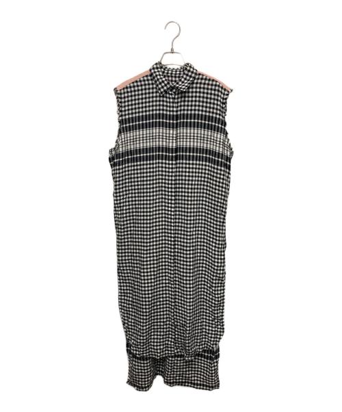 DIESEL（ディーゼル）DIESEL (ディーゼル) ノースリーブワンピース ブラック×ピンク サイズ:XXSの古着・服飾アイテム