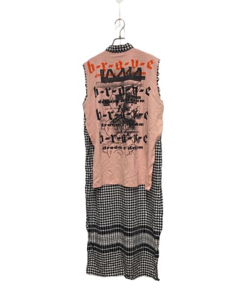 DIESEL（ディーゼル）DIESEL (ディーゼル) ノースリーブワンピース ブラック×ピンク サイズ:XXSの古着・服飾アイテム