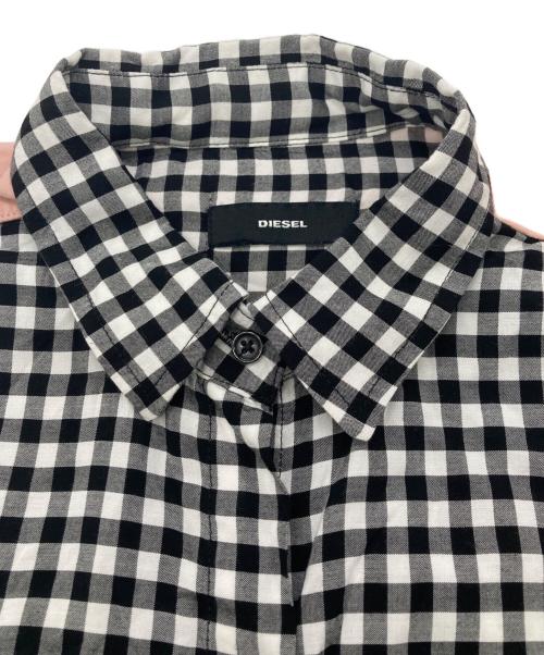 DIESEL（ディーゼル）DIESEL (ディーゼル) ノースリーブワンピース ブラック×ピンク サイズ:XXSの古着・服飾アイテム