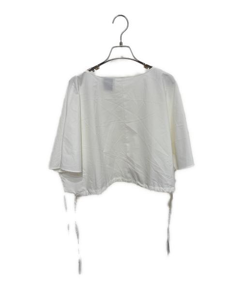 MARW UNITED ARROWS（マルゥ ユナイテッドアローズ）MARW UNITED ARROWS (マルゥ ユナイテッドアローズ) ショート丈ドローコードブラウス ホワイト サイズ:FREEの古着・服飾アイテム