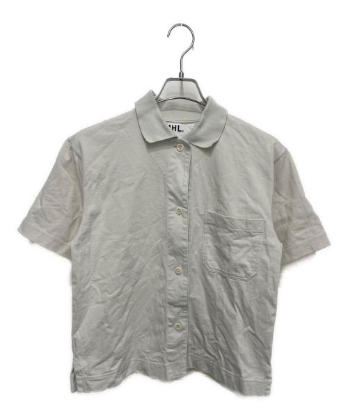 MHL（エムエイチエル）MHL (エムエイチエル) HEAVYWEIGHT DRY COTTON JERSEY / ポロシャツ ホワイト サイズ:2の古着・服飾アイテム
