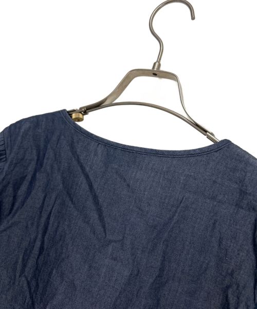 A.P.C.（アーペーセー）A.P.C. (アーペーセー) フリルブラウス インディゴ サイズ:34の古着・服飾アイテム