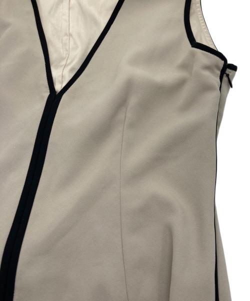 anuans（アニュアンス）anuans (アニュアンス) バイカラーパイピングデザインワンピース ベージュ サイズ:Fの古着・服飾アイテム