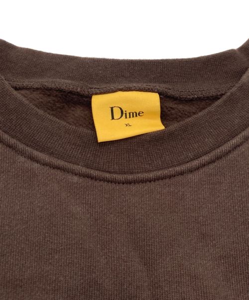 Dime（ダイム）Dime (ダイム) ロゴ刺繍スウェット ブラウン サイズ:XLの古着・服飾アイテム