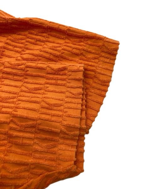 KITH（キス）KITH (キス) モノグラムレオテリーポロシャツ オレンジ サイズ:Lの古着・服飾アイテム