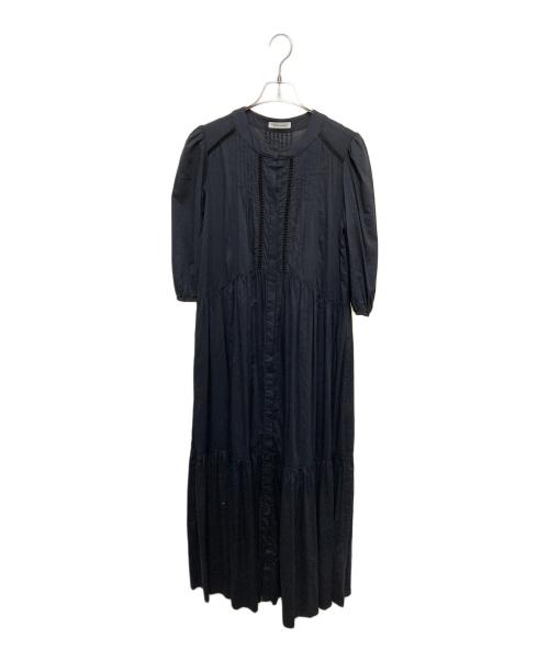 CASA FLINE（カーサフライン）CASA FLINE (カーサフライン) コットンティアードドレス ブラック サイズ:FREEの古着・服飾アイテム