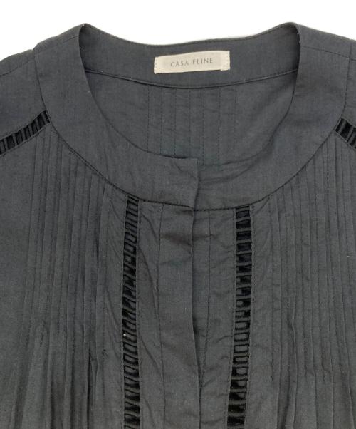 CASA FLINE（カーサフライン）CASA FLINE (カーサフライン) コットンティアードドレス ブラック サイズ:FREEの古着・服飾アイテム