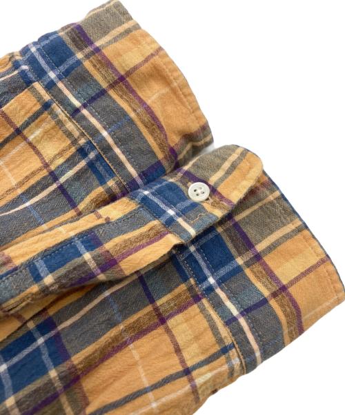 SHIPS（シップス）SHIPS (シップス)  japan quality スペック染め チェック レギュラーカラー シャツ イエロー サイズ:Lの古着・服飾アイテム