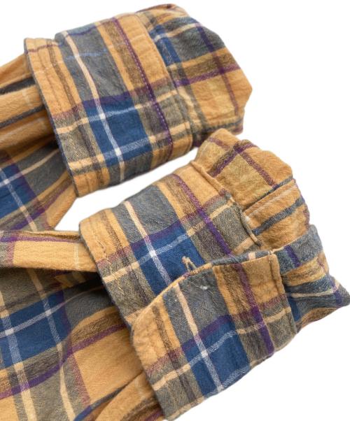 SHIPS（シップス）SHIPS (シップス)  japan quality スペック染め チェック レギュラーカラー シャツ イエロー サイズ:Lの古着・服飾アイテム