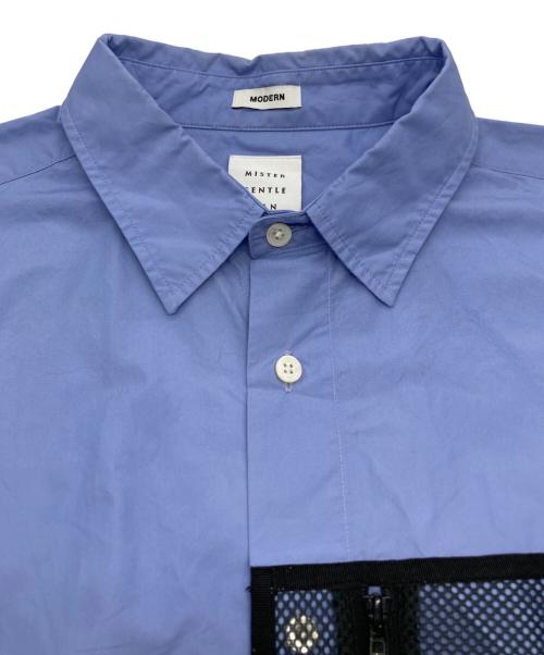 MISTER GENTLEMAN（ミスタージェントルマン）MISTER GENTLEMAN (ミスタージェントルマン) 半袖シャツ ブルー サイズ:Lの古着・服飾アイテム