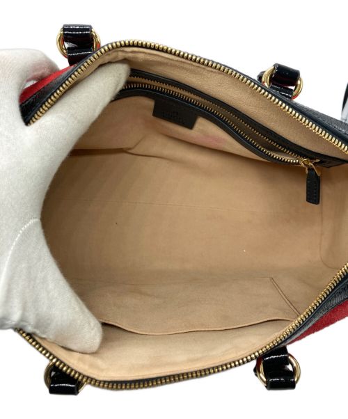 GUCCI（グッチ）GUCCI (グッチ) オファディア 2way ハンド ショルダー バッグ レッド×ブラック サイズ:なしの古着・服飾アイテム