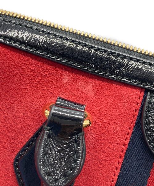 GUCCI（グッチ）GUCCI (グッチ) オファディア 2way ハンド ショルダー バッグ レッド×ブラック サイズ:なしの古着・服飾アイテム