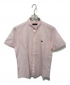 BURBERRY BLACK LABELバーバリーブラックレーベル）の古着「半袖シャツ」｜ピンク