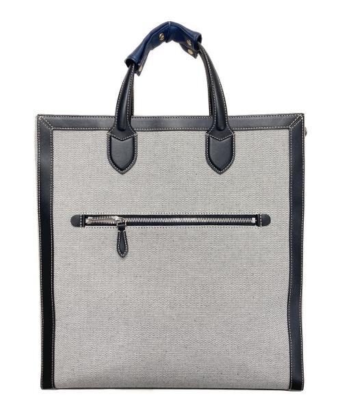 BURBERRY（バーバリー）BURBERRY (バーバリー) ホースフェリープリント キャンバス＆レザー トート ハンドバッグ グレー サイズ:なしの古着・服飾アイテム