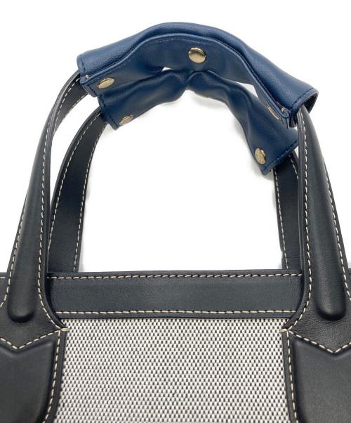 BURBERRY（バーバリー）BURBERRY (バーバリー) ホースフェリープリント キャンバス＆レザー トート ハンドバッグ グレー サイズ:なしの古着・服飾アイテム