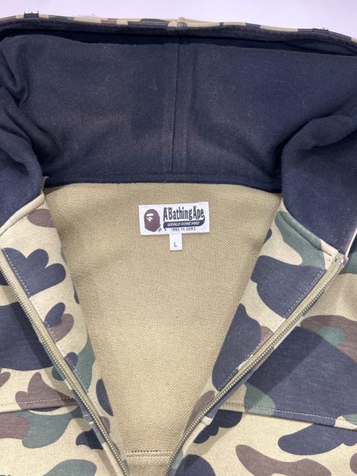 A BATHING APE（ア ベイシング エイプ）A BATHING APE (ア ベイシング エイプ) 1ST CAMO WINDSTOPPER SHARK HOODIE オリーブ サイズ:Lの古着・服飾アイテム