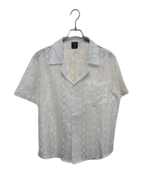 NEON ELEMENTS（ネオンエレメンツ）NEON ELEMENTS (ネオンエレメンツ) レースフラワーパターンシャツ ホワイト サイズ:Ｍの古着・服飾アイテム