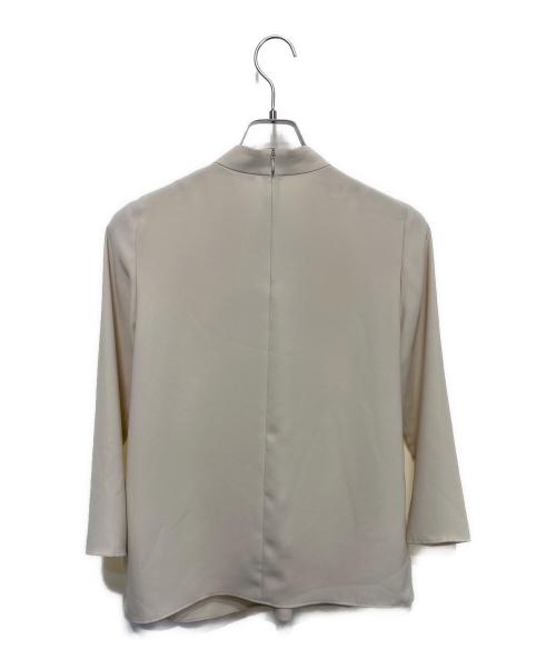 theory luxe（セオリーリュクス）theory luxe (セオリーリュクス) Madilyn 首元ギャザーブラウス ベージュ サイズ:38の古着・服飾アイテム