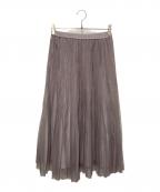 1er Arrondissementプルミエ アロンディスモン）の古着「オーガンジー手絞りプリーツスカート」｜グレー