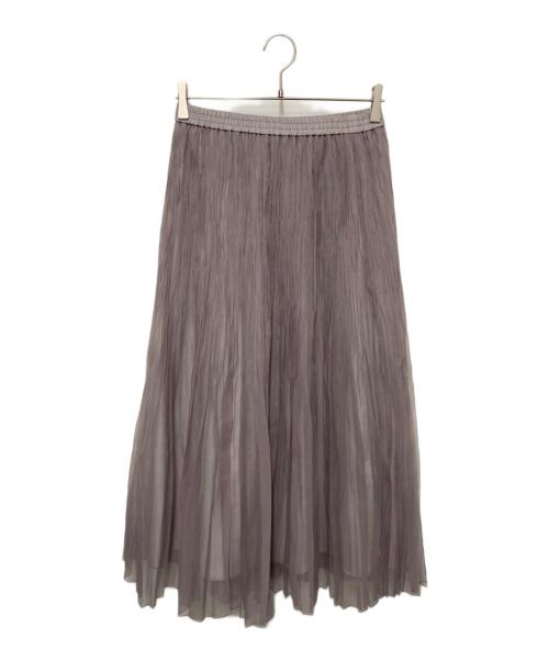 1er Arrondissement（プルミエ アロンディスモン）1er Arrondissement (プルミエ アロンディスモン) オーガンジー手絞りプリーツスカート グレー サイズ:Ｍの古着・服飾アイテム