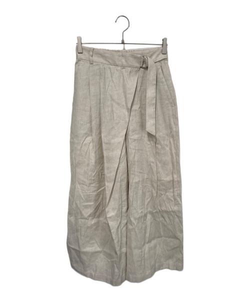 1er Arrondissement（プルミエ アロンディスモン）1er Arrondissement (プルミエ アロンディスモン) リネンコットンベルテッドパンツ ホワイト サイズ:38の古着・服飾アイテム