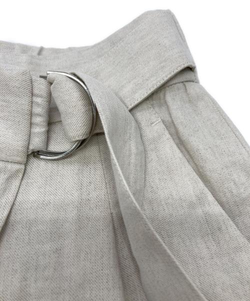 1er Arrondissement（プルミエ アロンディスモン）1er Arrondissement (プルミエ アロンディスモン) リネンコットンベルテッドパンツ ホワイト サイズ:38の古着・服飾アイテム