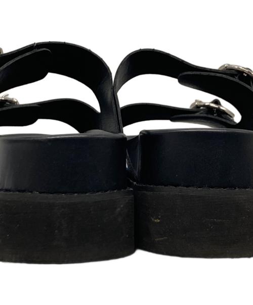 nano・universe（ナノ・ユニバース）nano・universe (ナノ・ユニバース) ベルテッドサンダル ブラック サイズ:37の古着・服飾アイテム