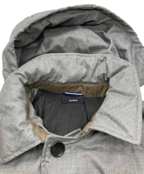 SHIPS（シップス）SHIPS (シップス) ウールボタンダウンジャケット グレー サイズ:Lの古着・服飾アイテム