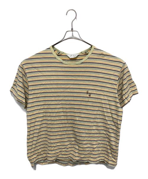 ANCELLM（アンセルム）ANCELLM (アンセルム) WISM (ウィズム) Damage Border Tee　ダメージ　ボーダー Tシャツ ベージュ サイズ:1の古着・服飾アイテム