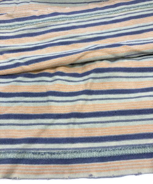 ANCELLM（アンセルム）ANCELLM (アンセルム) WISM (ウィズム) Damage Border Tee　ダメージ　ボーダー Tシャツ ベージュ サイズ:1の古着・服飾アイテム