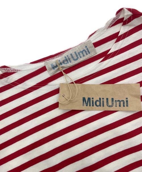 Midi-Umi（ミディウミ）Midi-Umi (ミディウミ) ボーダーカットソー レッド サイズ:FREEの古着・服飾アイテム