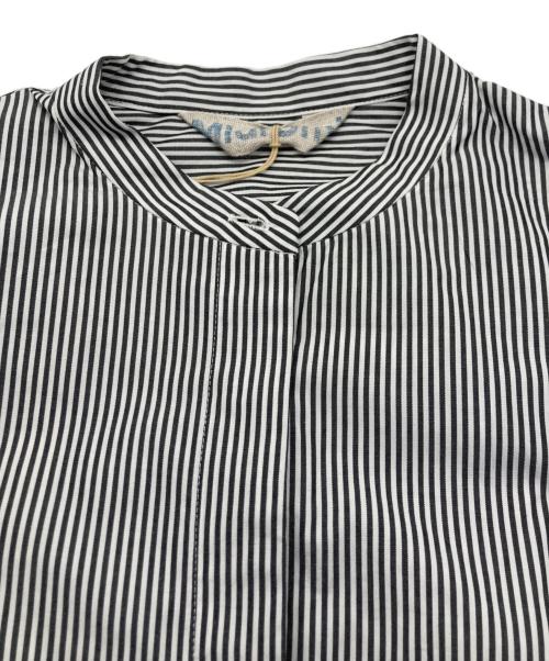 Midi-Umi（ミディウミ）Midi-Umi (ミディウミ) ストライプシャツワンピース ネイビー×ホワイト サイズ:FREEの古着・服飾アイテム