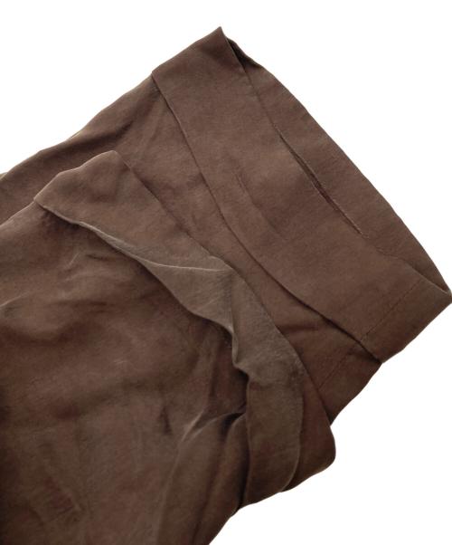 LE GLAZIK（ル グラジック）LE GLAZIK (ル グラジック) オープンカラー 半袖シャツワンピース ブラウン サイズ:36の古着・服飾アイテム