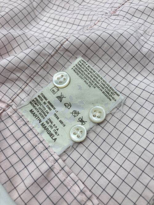 Martin Margiela 10（マルタン・マルジェラ 10）Martin Margiela 10 (マルタン・マルジェラ 10) チェックシャツ ピンク サイズ:2の古着・服飾アイテム