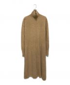 SEVEN TEN by MIHO KAWAHITOセブン テン バイ ミホ カワヒト）の古着「ハイネックニットワンピース」｜ベージュ