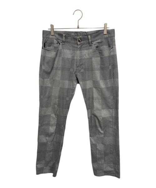 BLACK LABEL CRESTBRIDGE（ブラックレーベル クレストブリッジ）BLACK LABEL CRESTBRIDGE (ブラックレーベル クレストブリッジ) チェック柄テーパードパンツ グレー サイズ:Lの古着・服飾アイテム