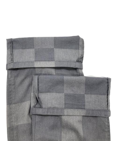 BLACK LABEL CRESTBRIDGE（ブラックレーベル クレストブリッジ）BLACK LABEL CRESTBRIDGE (ブラックレーベル クレストブリッジ) チェック柄テーパードパンツ グレー サイズ:Lの古着・服飾アイテム
