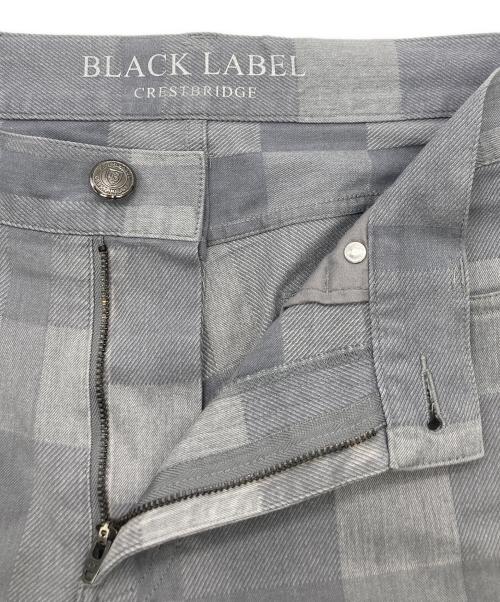 BLACK LABEL CRESTBRIDGE（ブラックレーベル クレストブリッジ）BLACK LABEL CRESTBRIDGE (ブラックレーベル クレストブリッジ) チェック柄テーパードパンツ グレー サイズ:Lの古着・服飾アイテム
