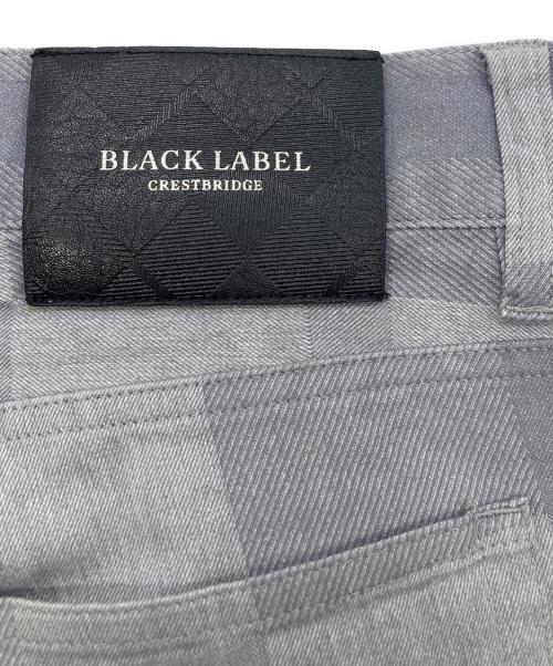 BLACK LABEL CRESTBRIDGE（ブラックレーベル クレストブリッジ）BLACK LABEL CRESTBRIDGE (ブラックレーベル クレストブリッジ) チェック柄テーパードパンツ グレー サイズ:Lの古着・服飾アイテム