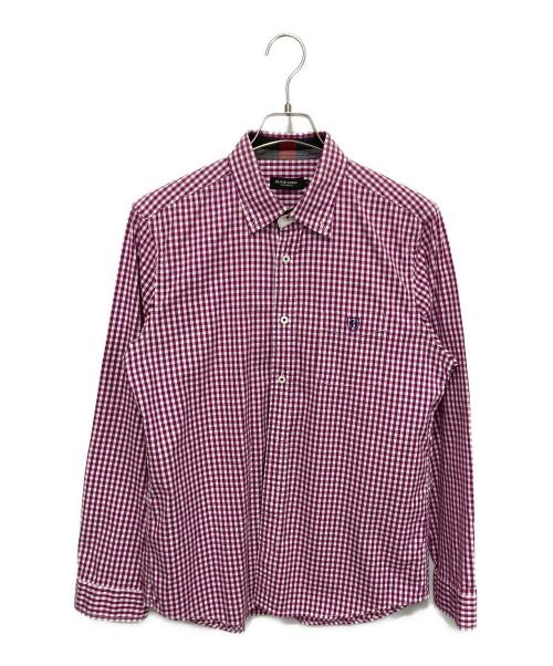 BLACK LABEL CRESTBRIDGE（ブラックレーベル クレストブリッジ）BLACK LABEL CRESTBRIDGE (ブラックレーベル クレストブリッジ) ボタンダウンシャツ パープル サイズ:3の古着・服飾アイテム