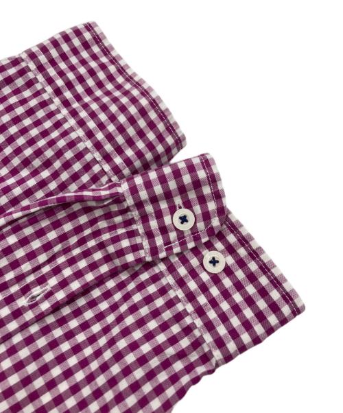 BLACK LABEL CRESTBRIDGE（ブラックレーベル クレストブリッジ）BLACK LABEL CRESTBRIDGE (ブラックレーベル クレストブリッジ) ボタンダウンシャツ パープル サイズ:3の古着・服飾アイテム
