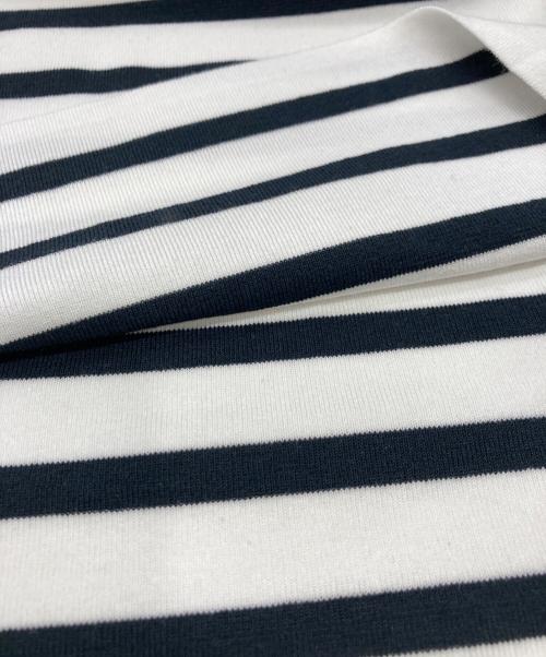 SOEJU（ソージュ）SOEJU (ソージュ) 5分袖ボーダーニットソー ホワイト サイズ:Ｍの古着・服飾アイテム